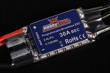 HobbyKing 30A BlueSeries 2-4S Brushless Speed Controller (13429) [HKz30A]
